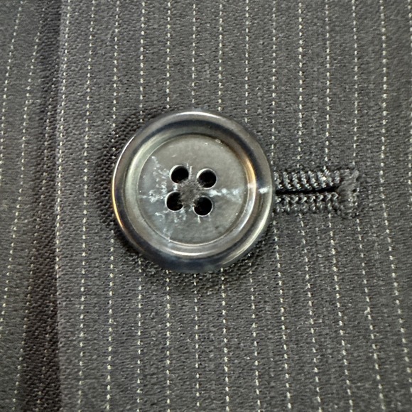 JOS A BANK 100% Wool Navy Blue Pin Stripe Sport Coat Sz 44R Blazer Jacket - Picture 3 of 11